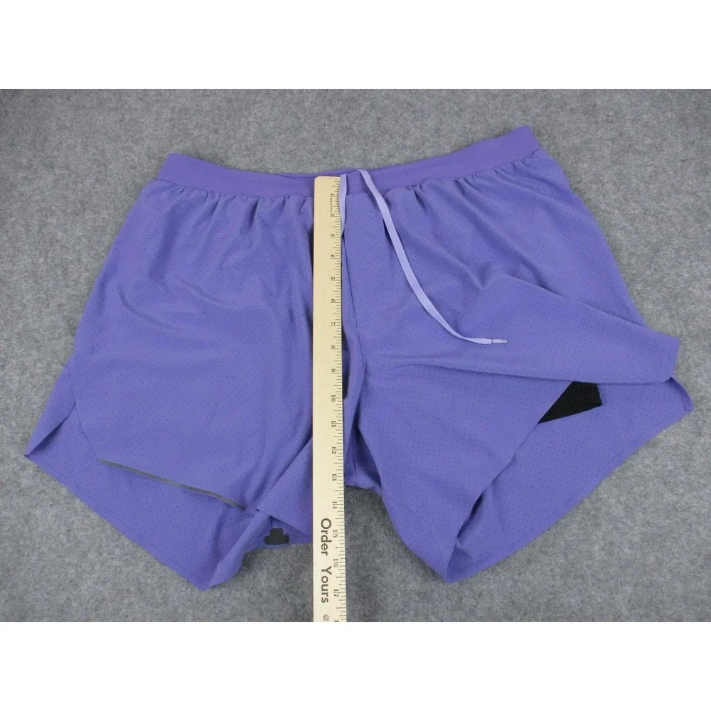 Lululemon Shorts Mens 2XL XXL Purple Fast Free Liner Running Pockets Reflective